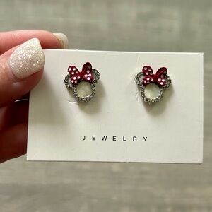 Minnie Mouse Silver Stud Earrings ❤️